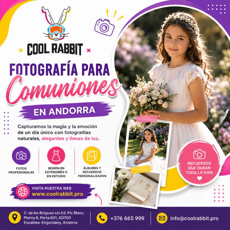 Cool Rabbit | Fotografía para Comuniones en Andorra con Calidad Premium